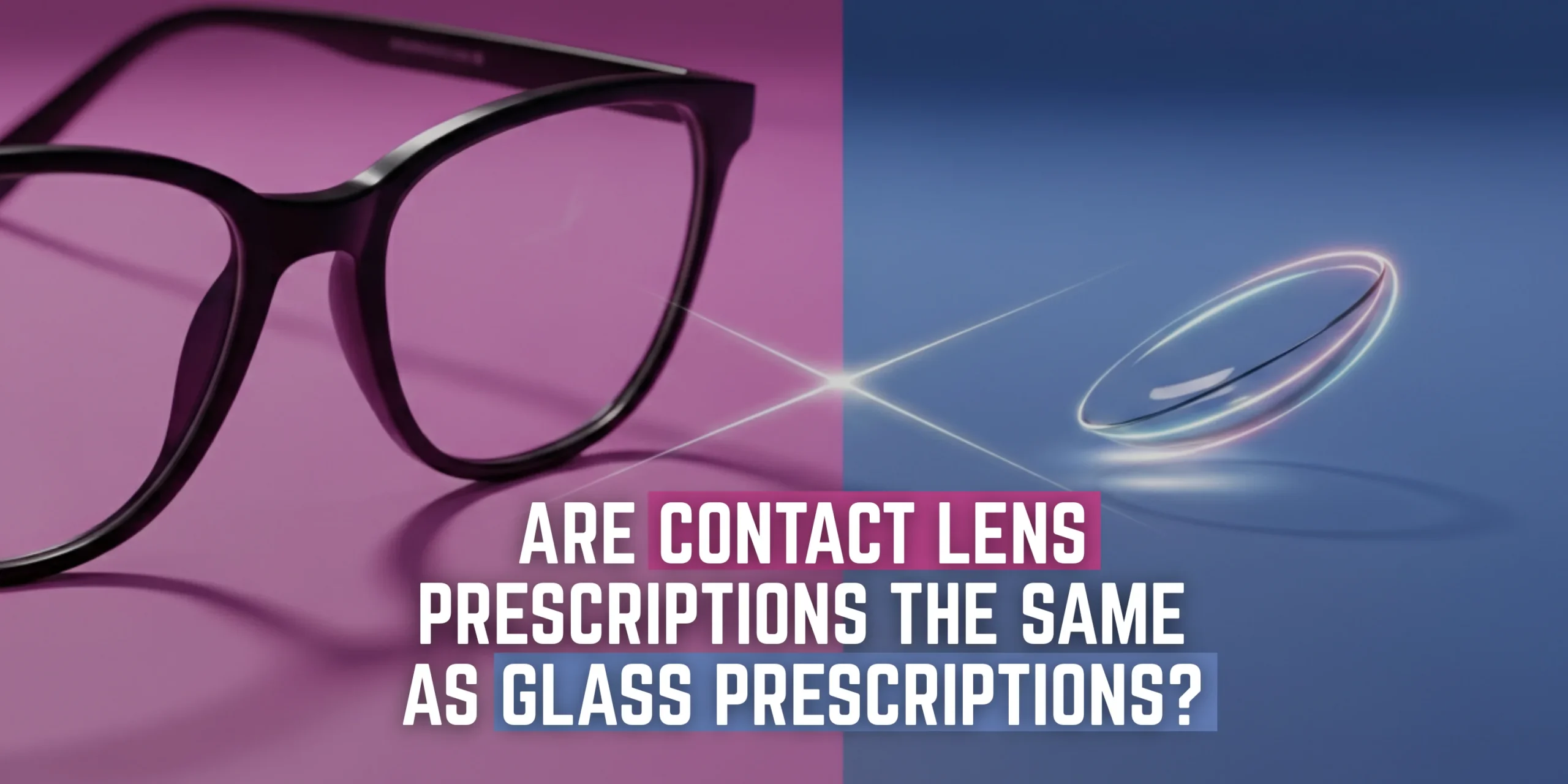 Are Contact Lens Prescriptions the Same as Glass Prescriptions?